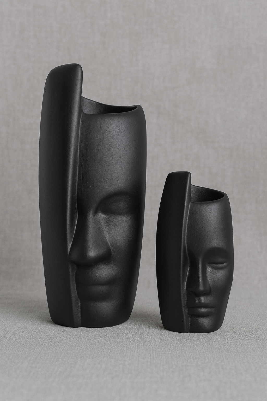 Set de Jarrones Escultura Noir