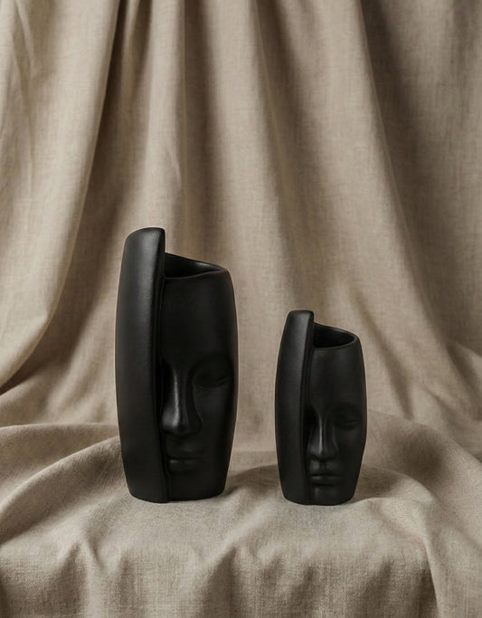 Set de Jarrones Escultura Noir