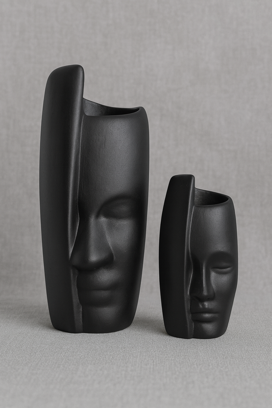 Set de Jarrones Escultura Noir